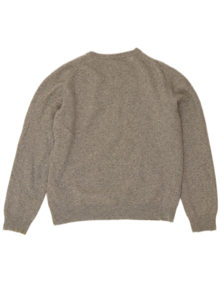 Suéter feminino Gant com decote em V Reino Unido 18 XL lã cinza