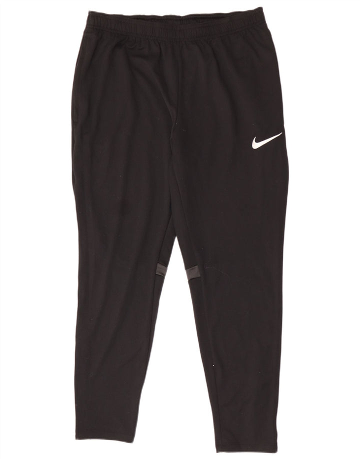 Calça de treino masculina Nike Dri Fit grande poliéster colorblock preto