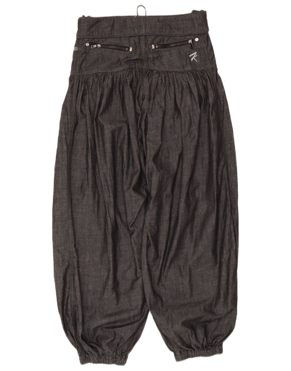 Calça Harém Feminina Vintage W28 L26 Algodão Cinza