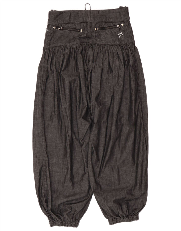 Calça Harém Feminina Vintage W28 L26 Algodão Cinza