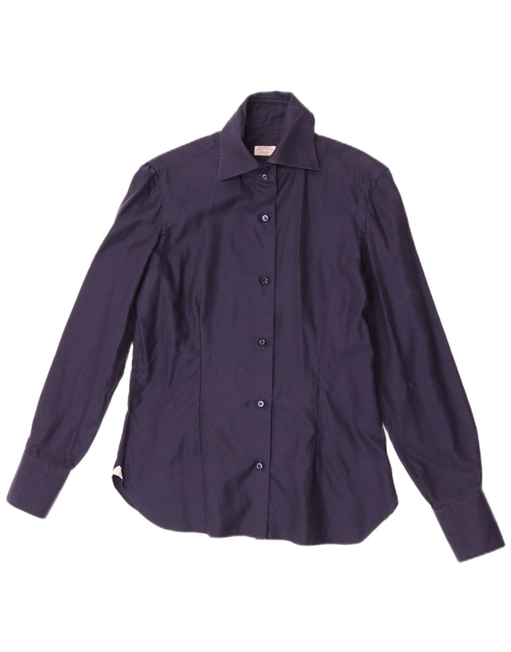 Camisa feminina Barba IT 44 algodão azul marinho médio
