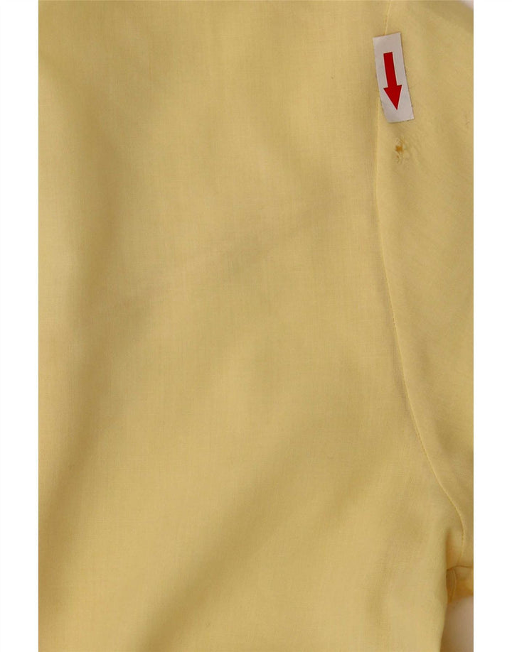 Blusa feminina de manga curta Ambra Reino Unido 14 poliéster amarelo médio