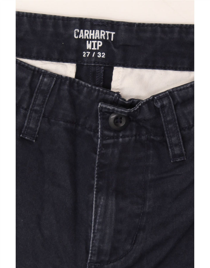CARHARTT Womens Slim Chino Trousers W27 L32 Navy Blue Cotton Vintage Carhartt and Second-Hand Carhartt from Messina Hembry 