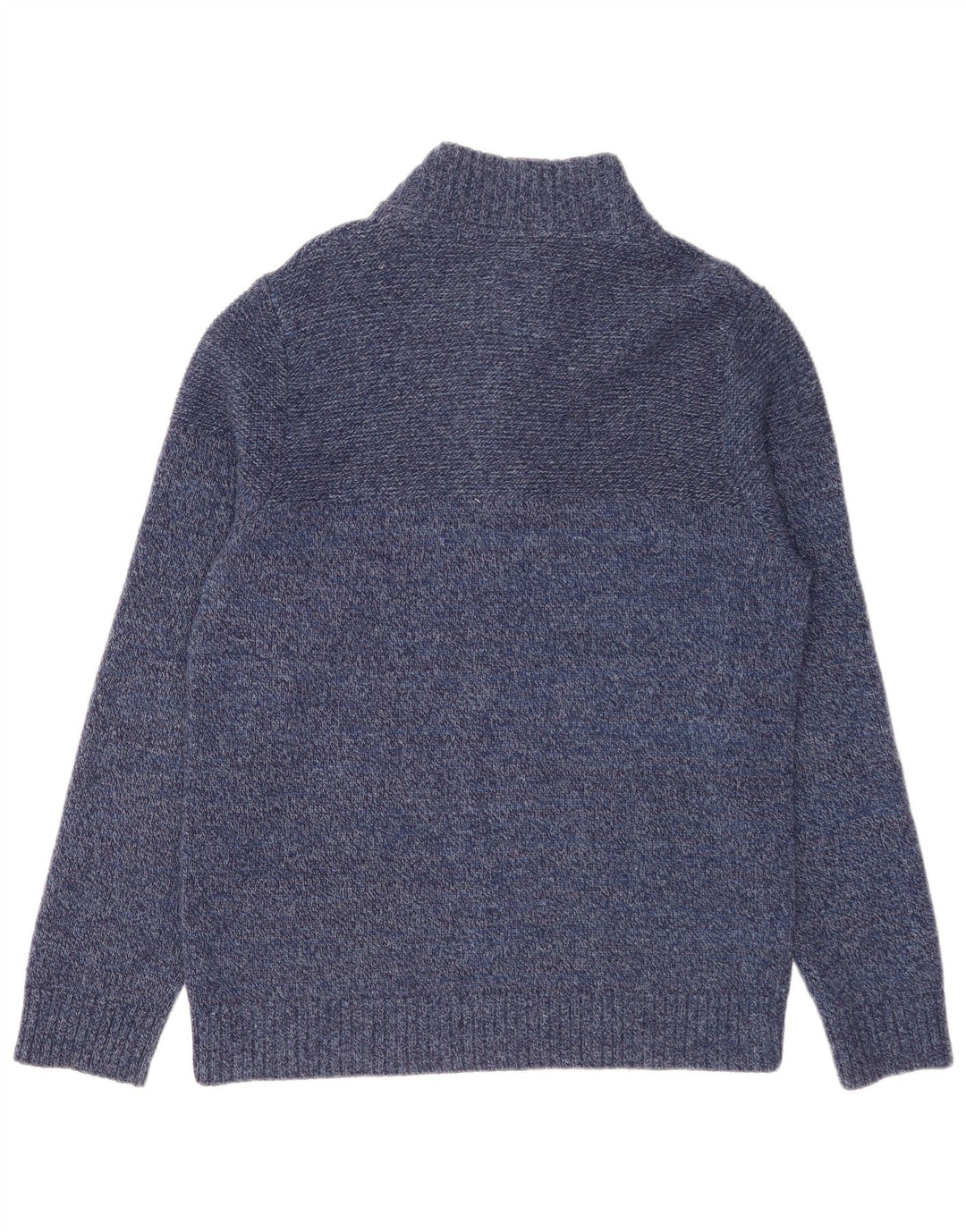 Suéter masculino Fat Face com gola redonda, grande lã listrada azul marinho