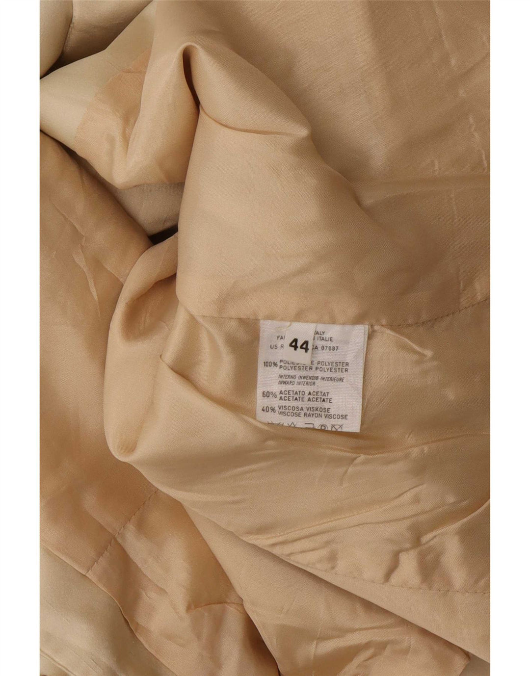 Jaqueta Blazer Feminina Benetton Crop 3 Botões IT 44 Poliéster Bege Médio