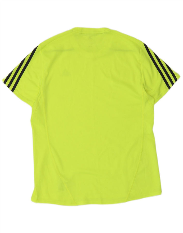 Adidas Mens Climalite Camiseta Top Médio Poliéster Amarelo