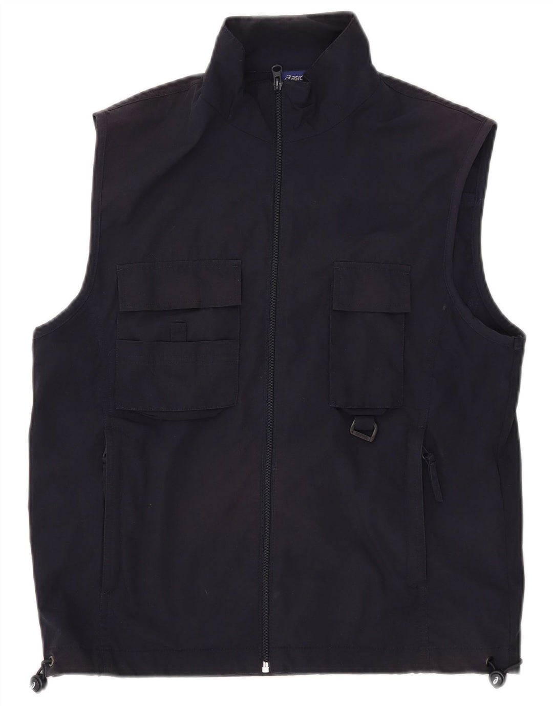 Asics Mens Graphic Utility Gilet UK 38 Médio Azul Marinho Poliéster