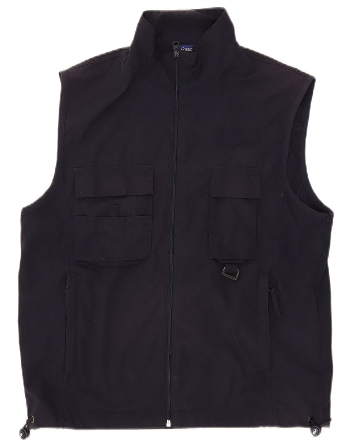 Asics Mens Graphic Utility Gilet UK 38 Médio Azul Marinho Poliéster