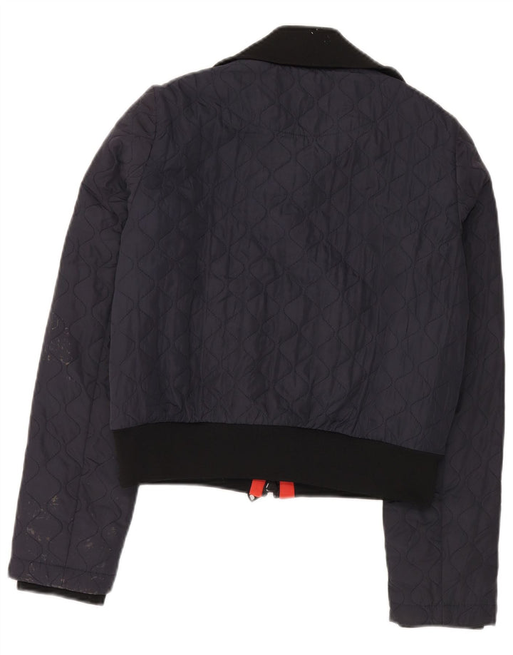 Jaqueta acolchoada feminina Zara UK 10 pequena azul marinho