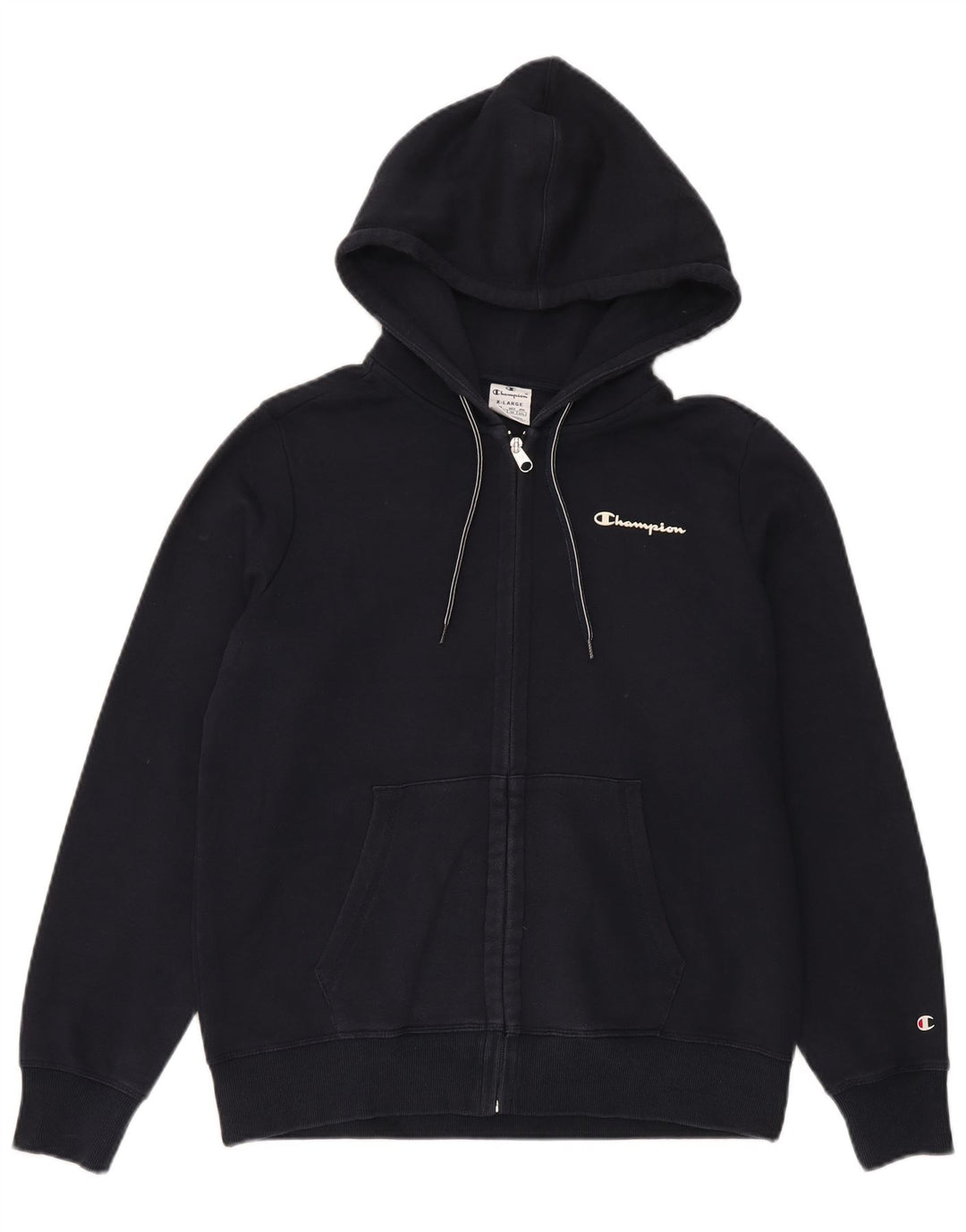 Suéter masculino Champion com capuz e zíper XL azul marinho