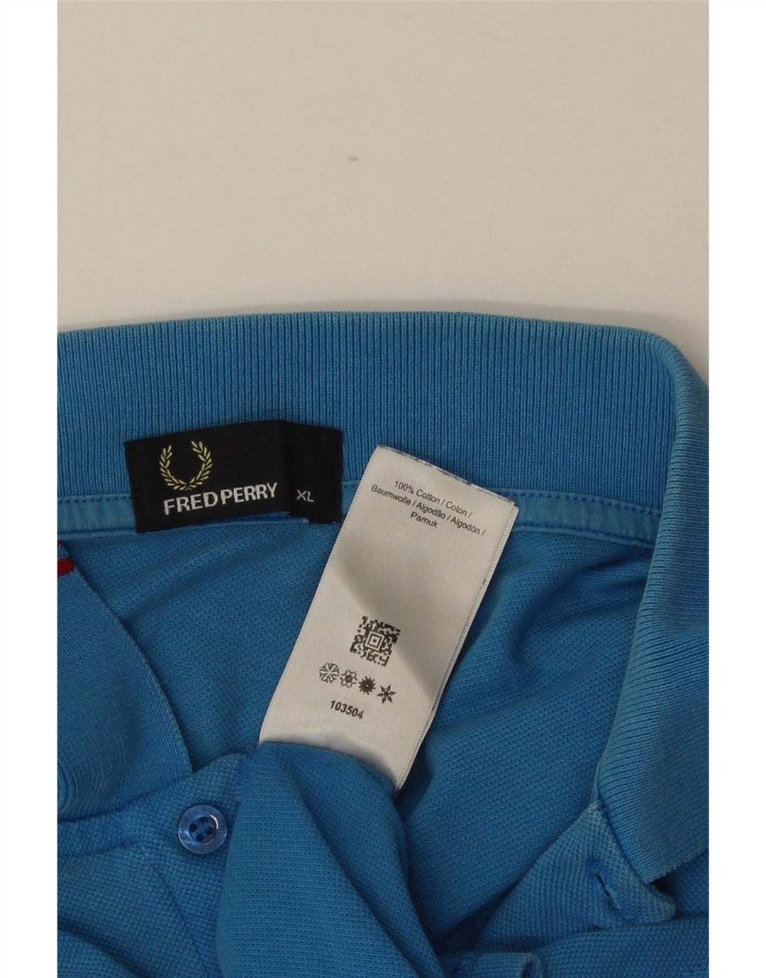 Camisa polo masculina Fred Perry XL algodão azul