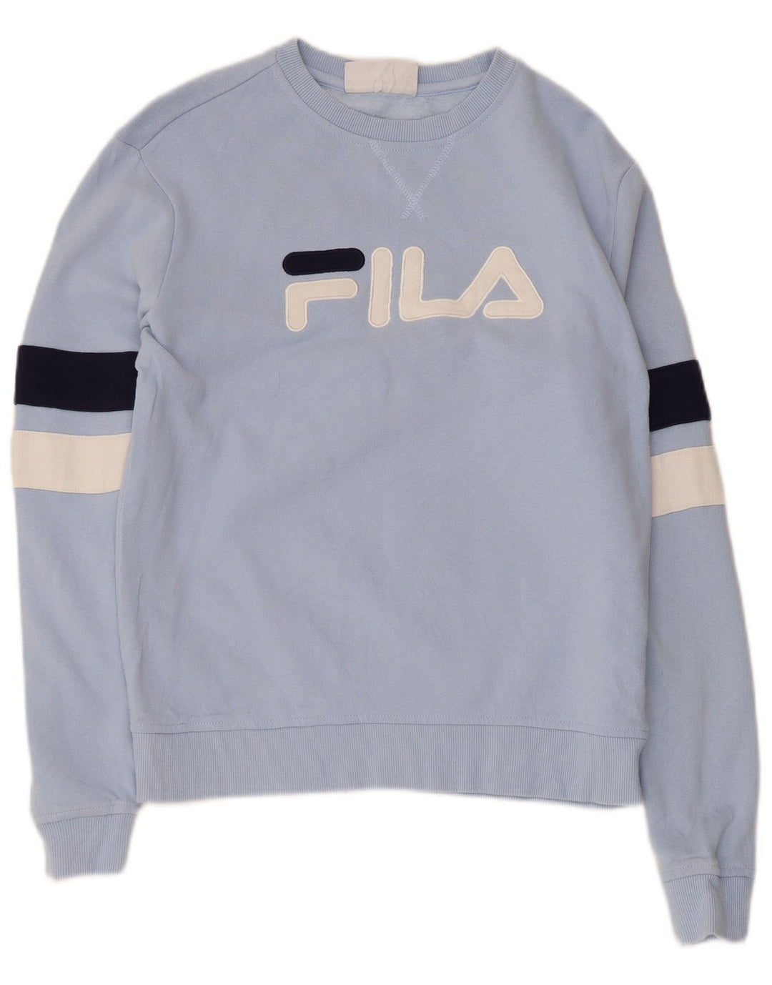 Fila moletom gráfico masculino jumper pequeno azul colorblock algodão