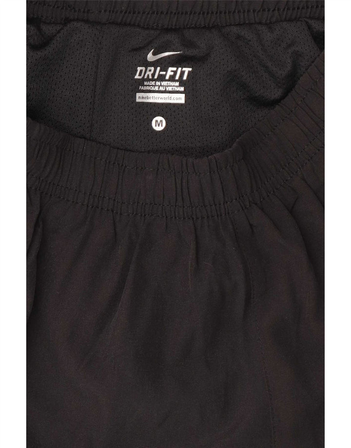 Nike Womens Dri Fit Graphic Sport Shorts UK 12 Médio Preto Poliéster