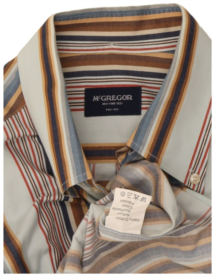 Camisa masculina McGregor grande algodão listrado multicolorido