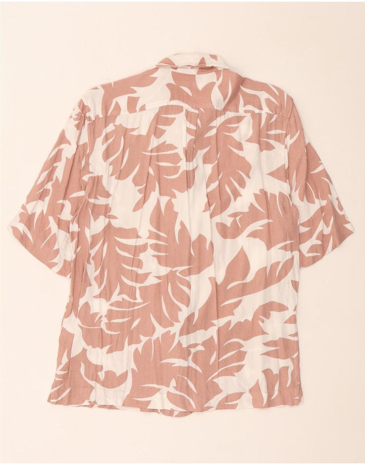 Camisa masculina diesel de manga curta grande rayon floral branco