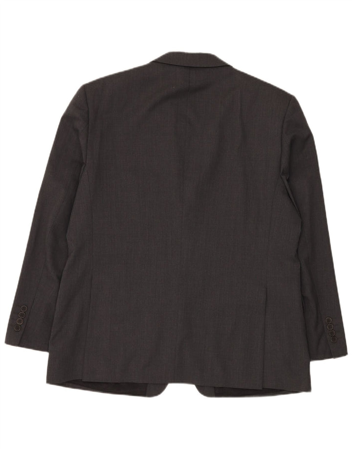 Terno masculino Ted Baker Stretch 2 botões 2 peças Reino Unido 42 XL W36 L30 lã cinza