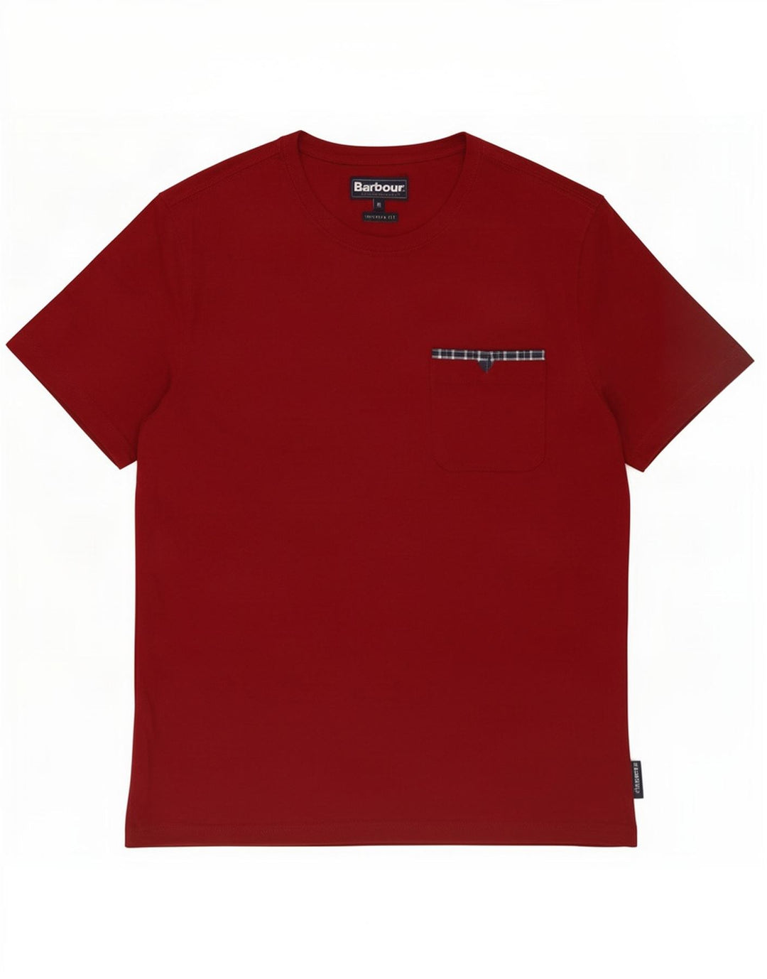 Camiseta masculina Barbour Tailored Fit Top médio algodão Borgonha