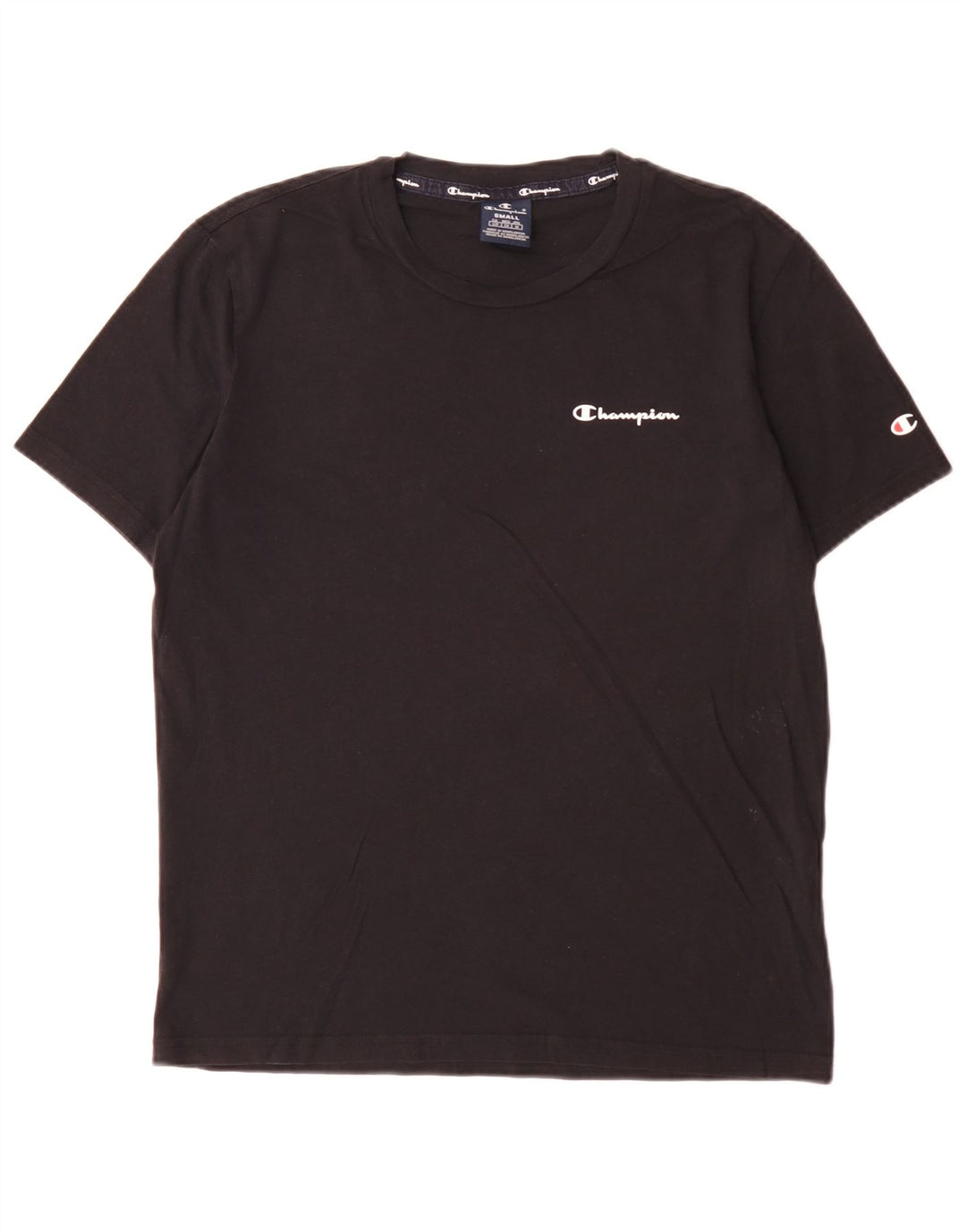 Camiseta masculina Champion pequena de algodão preto