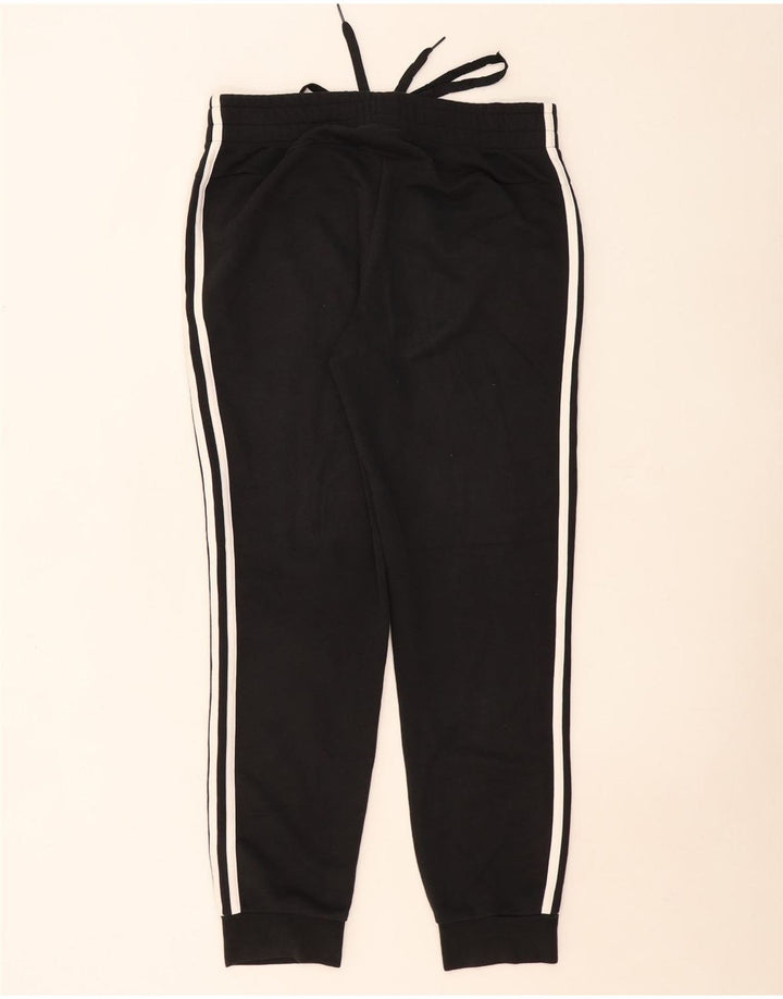 Adidas Womens Tracksuit Calças Joggers UK 12/14 Médio Algodão Preto