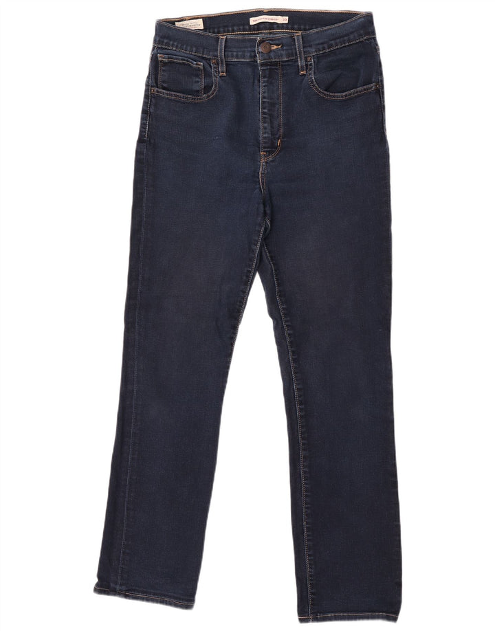 Calça jeans feminina Levi's 724 High Rise Straight W30 L30 azul marinho algodão