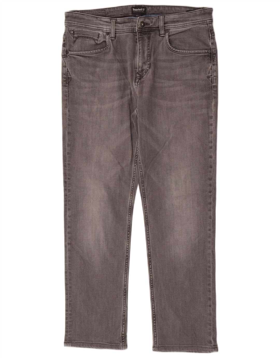 Timberland Masculino Regular Straight Jeans W34 L30 Cinza Algodão