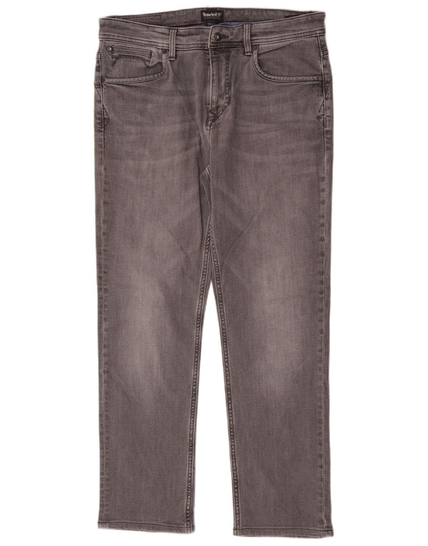 Timberland Masculino Regular Straight Jeans W34 L30 Cinza Algodão