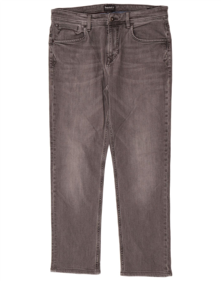Timberland Masculino Regular Straight Jeans W34 L30 Cinza Algodão