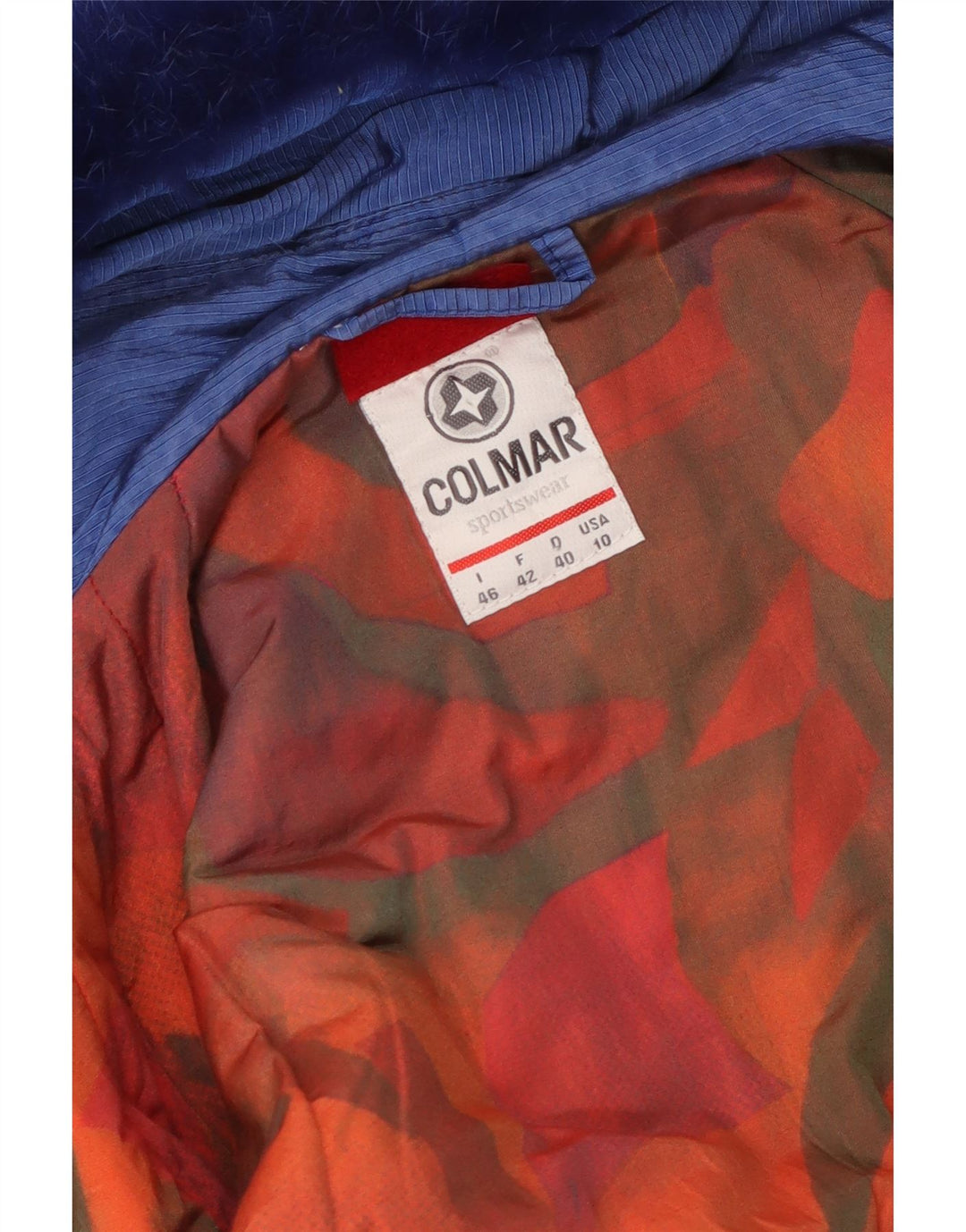 Macacão de esqui feminino Colmar IT 46 grande azul geométrico