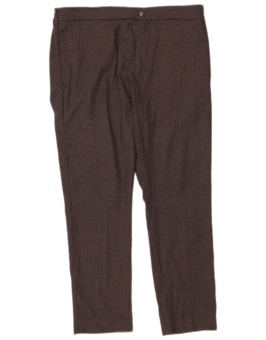 Calça Chino Replay Masculina Reta W36 L30 Marrom Houndstooth Poliéster