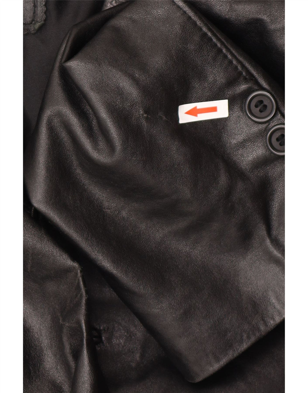 Casaco de couro feminino Wake UK 22 3XL couro preto
