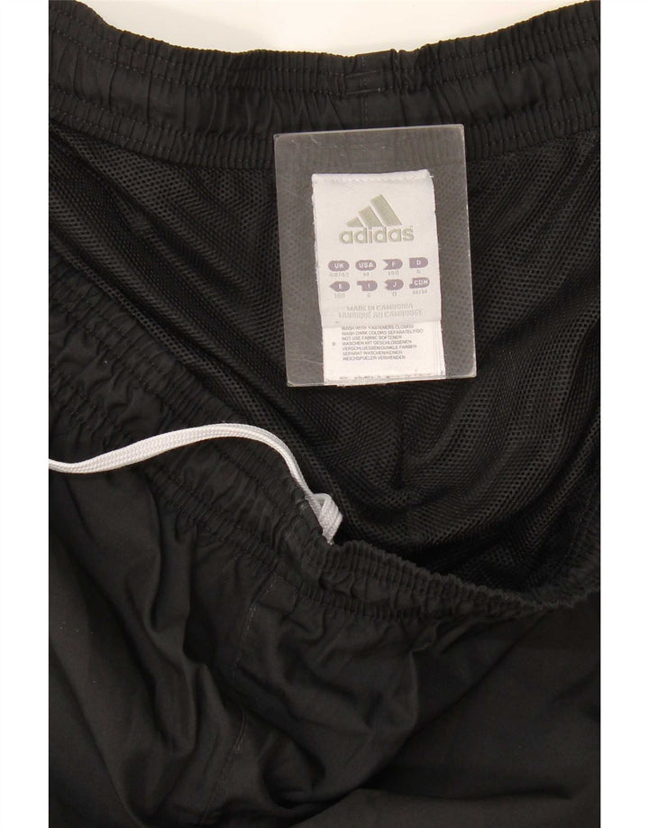 Calças de treino masculinas Adidas UK 40/42 poliéster preto médio