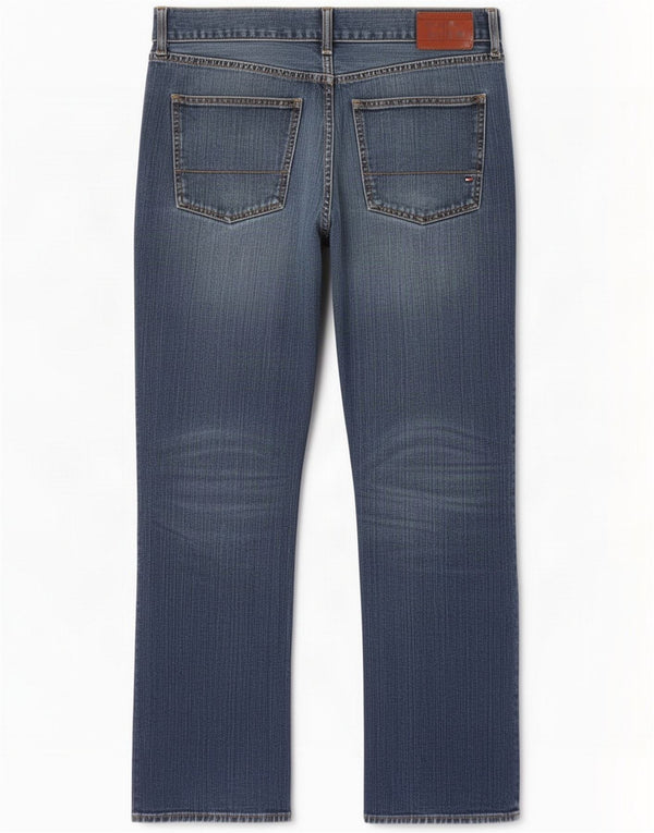 Tommy Hilfiger Mens Straight Jeans W34 L30 Azul Algodão