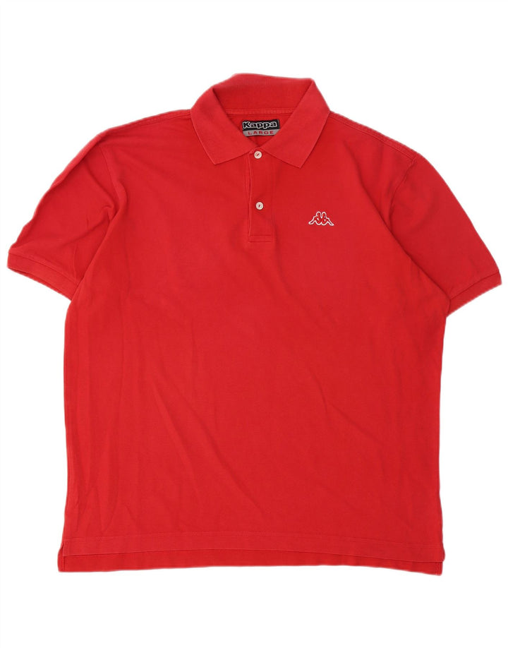 Camisa polo masculina Kappa grande algodão vermelho