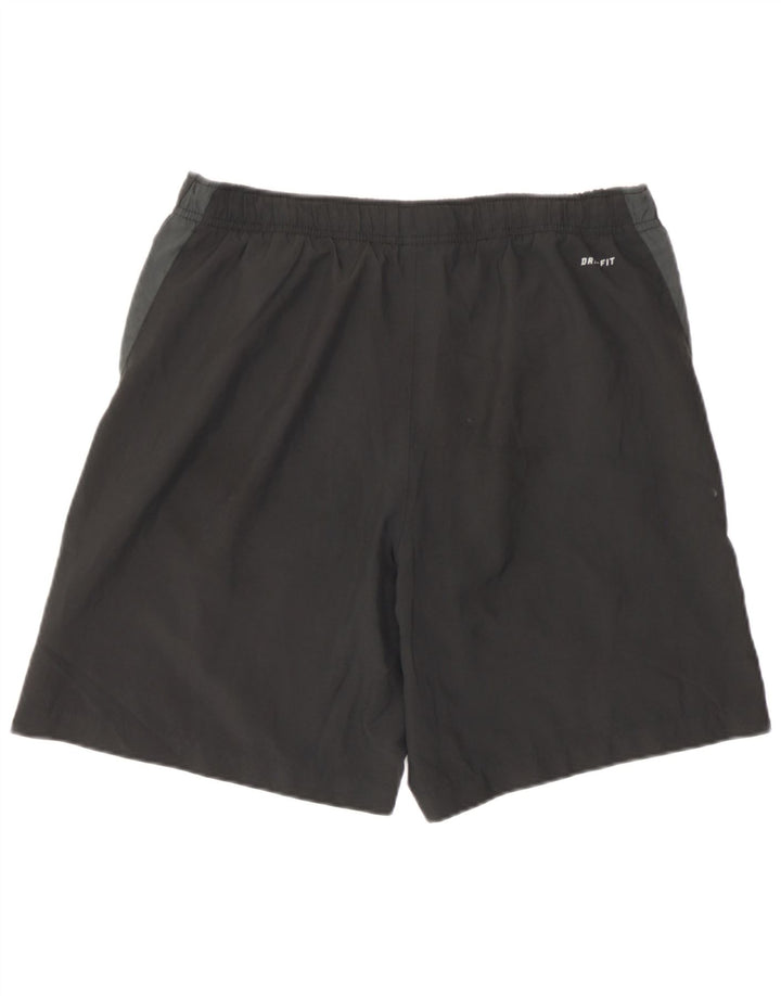 Shorts esportivos masculinos Nike médio preto colorblock poliéster esportivo