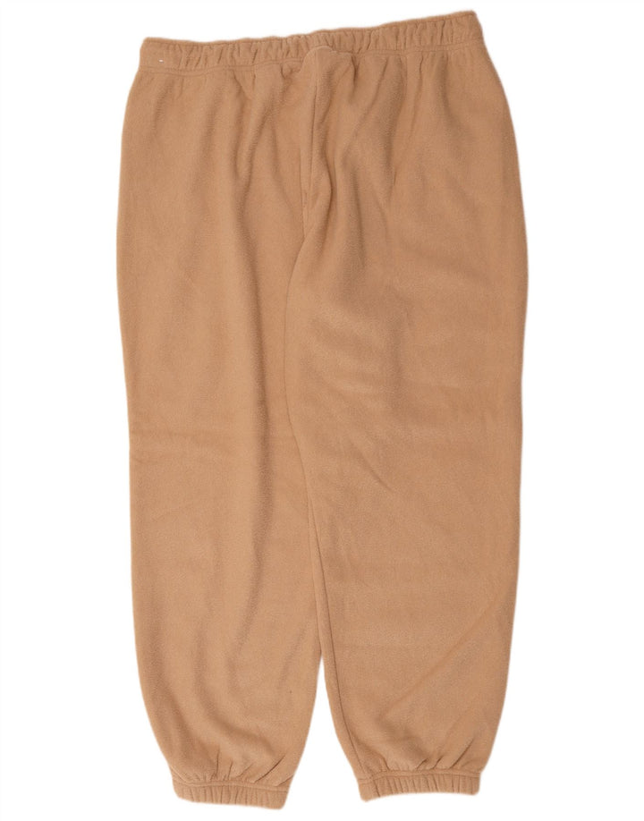 Nike Mens Velour Tracksuit Calças Joggers XL Bege Poliéster