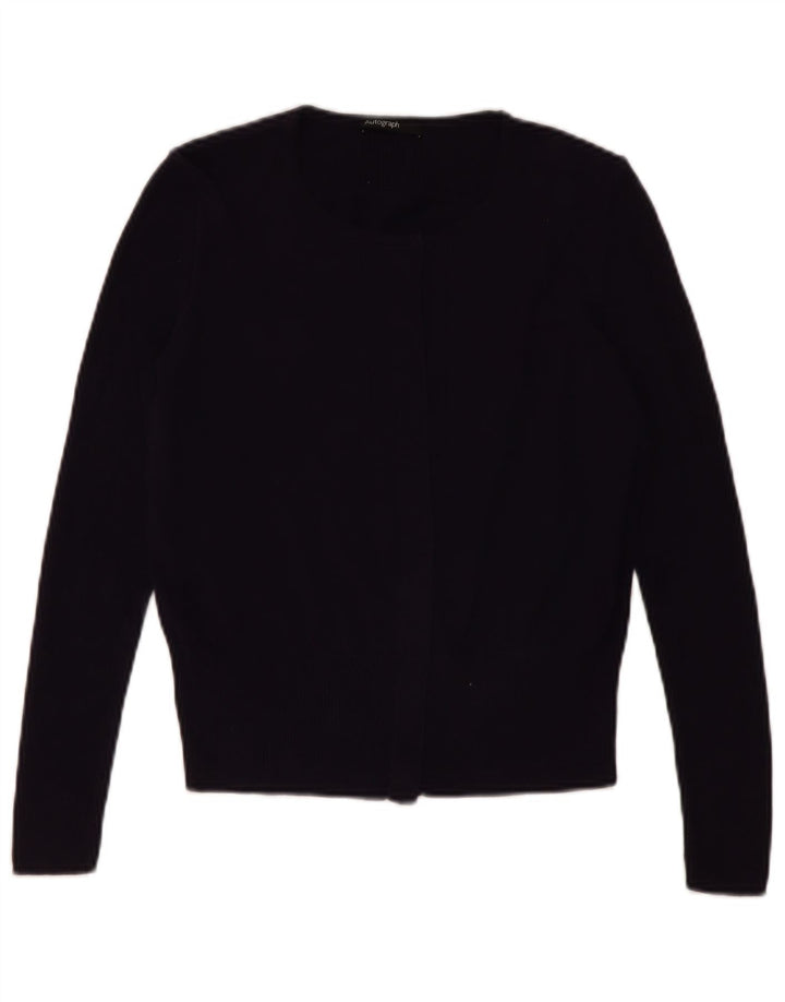 Suéter cardigã feminino Marks & Spencer Reino Unido 12 médio azul marinho