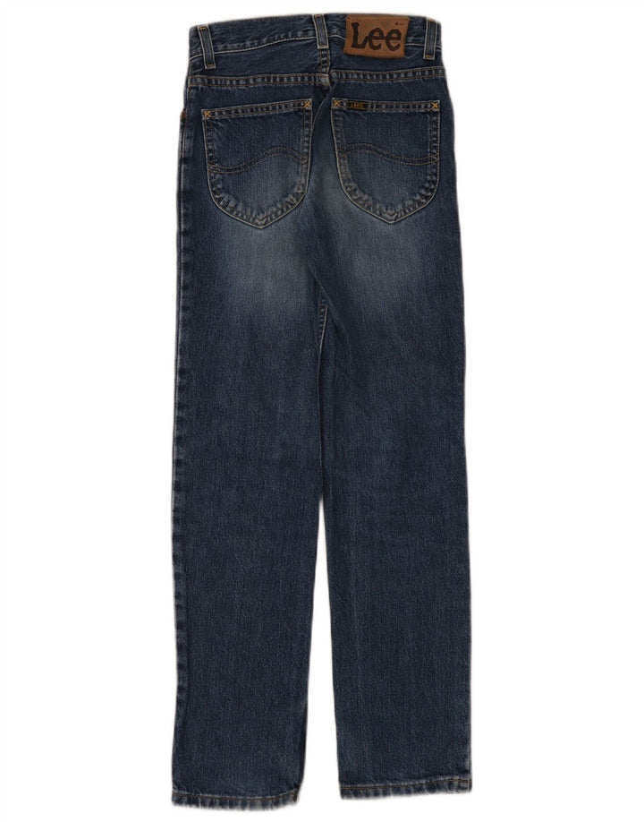 Calça jeans reta feminina Lee US 10 grande W24 L28 algodão azul