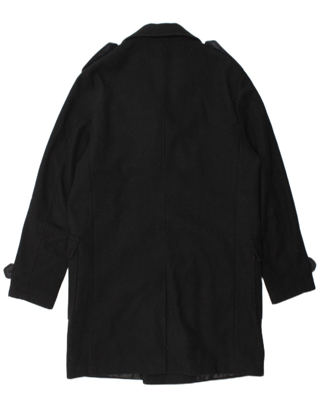 STANLEY ADAMS Casaco militar masculino com peito duplo Reino Unido 40 grande preto