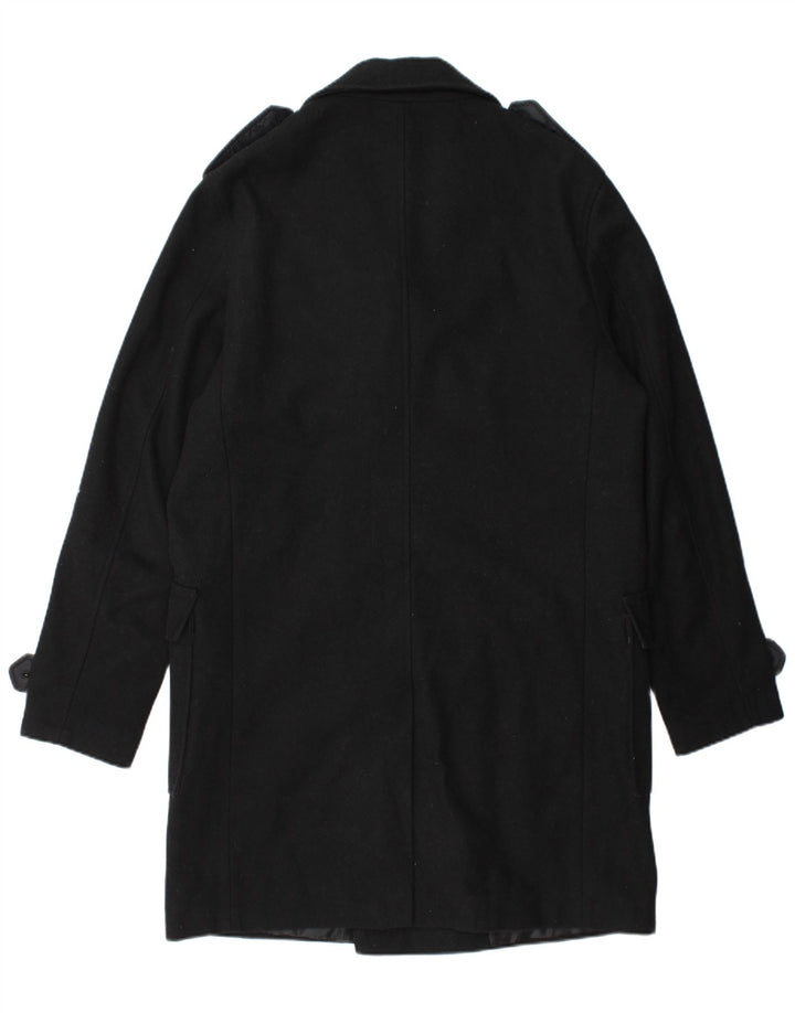 STANLEY ADAMS Casaco militar masculino com peito duplo Reino Unido 40 grande preto