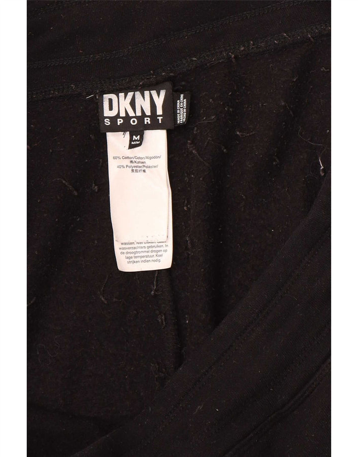 Calça esportiva feminina Dkny UK 14 algodão preto médio
