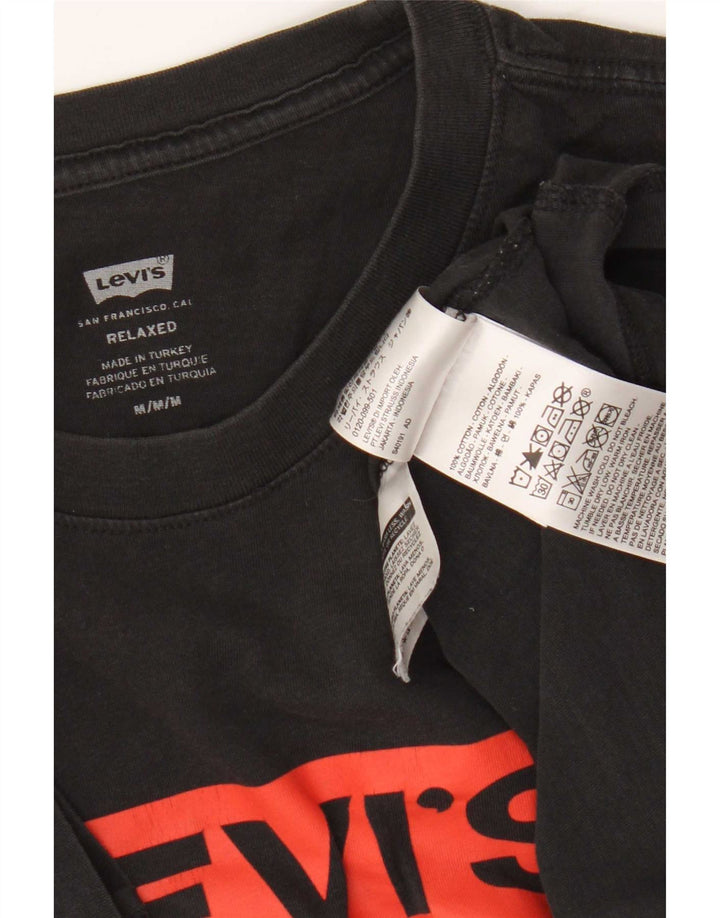 Camiseta masculina Levi's Relaxed Fit Graphic Top Médio Algodão Preto
