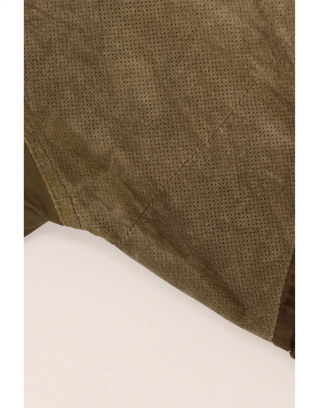 Jaqueta masculina de camurça LA MATTA Reino Unido 40 grande couro cáqui colorido