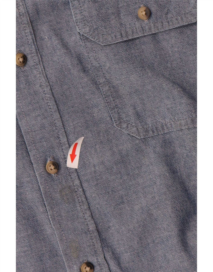 Wrangler Camisa masculina de manga curta grande algodão azul marinho