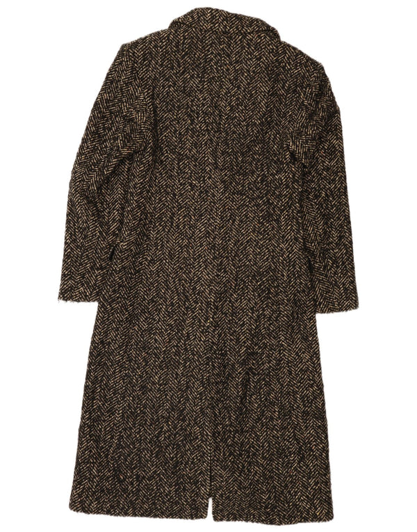Sobretudo feminino Zara UK 10 pequeno acrílico espinha de peixe preto
