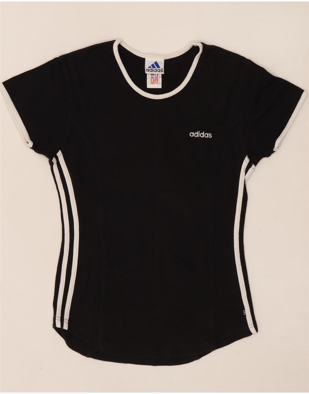 ADIDAS Camiseta Feminina Top UK 14 Médio Algodão Preto