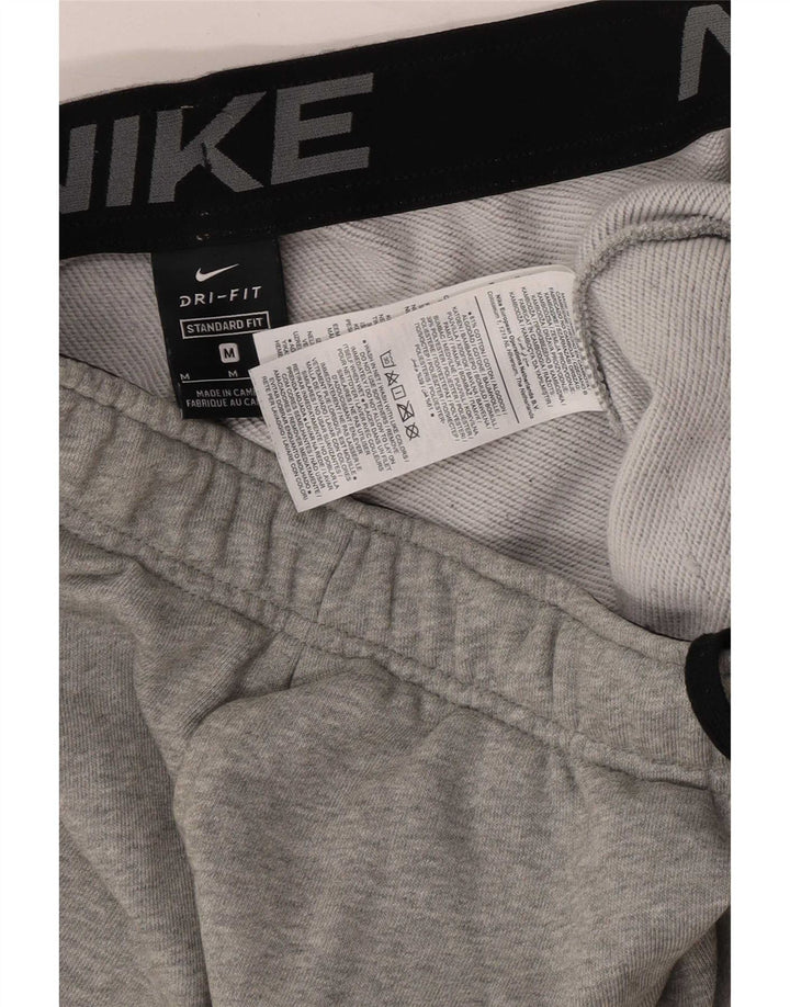 Nike Mens Dri Fit Calças de treino padrão Joggers algodão cinza médio
