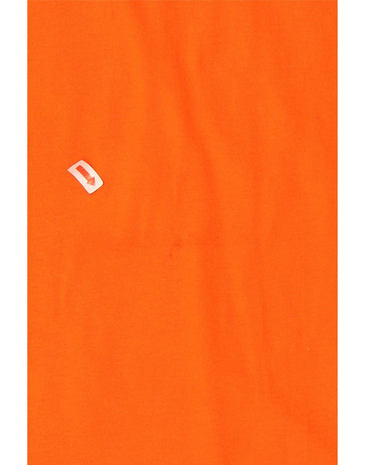 Top gráfico masculino NIKE Athletic Cut manga comprida laranja médio