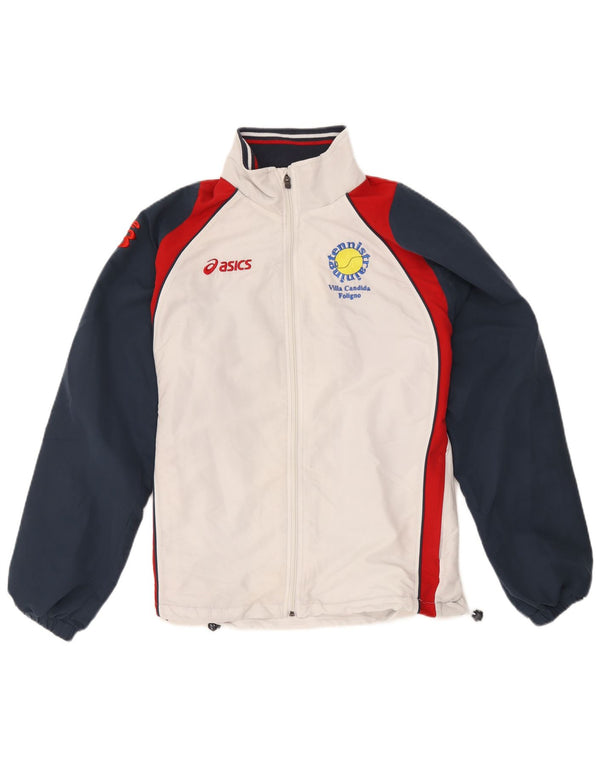 Asics Mens Graphic Tracksuit Top Jaqueta XL Branco Colourblock Poliéster
