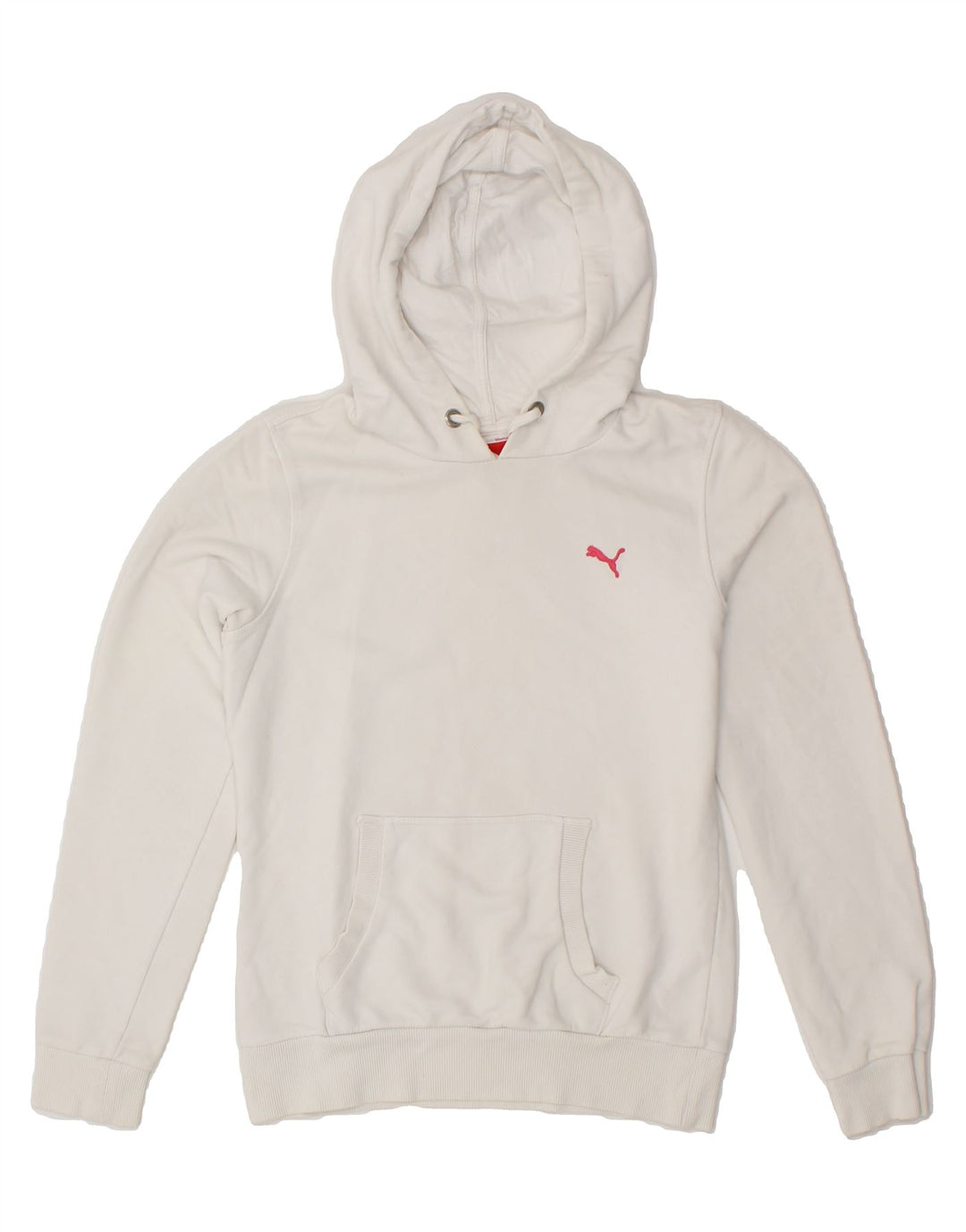 PUMA Womens Hoodie Jumper UK 12 Medium White Vintage Puma and Second-Hand Puma from Messina Hembry 