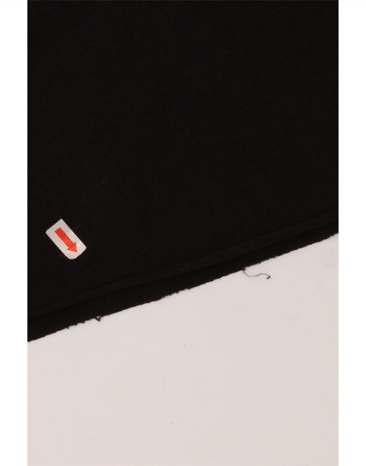 KAPPA Camiseta Feminina Crop Oversized Gráfico Reino Unido 10 Pequeno Algodão Preto